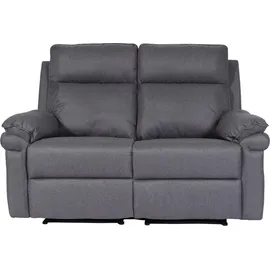 MCW 2er Kinosessel MCW-L94, Relaxsessel Fernsehsessel Sofa, Armlehne Liegefunktion Nosagfederung Stoff/Textil ~ dunkelgrau