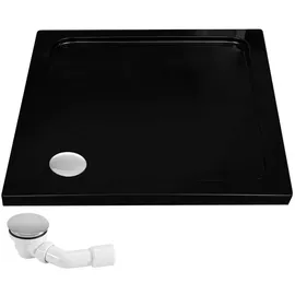REA Concept Duschkabine 90 x 90 cm links schwarz transparent REA-K5478