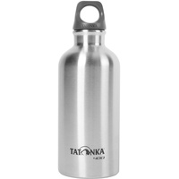 Tatonka Stainless Steel Bottle 0,4l - Unzerbrechliche Flasche aus Edelstahl - schadstofffrei (BPA-frei), rostfrei, lebensmittelecht, spülmaschinenfest - Mit Öse zum Befestigen (400ml)