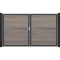 GROJA Gartentor 300 x 180 cm Grau/Orange