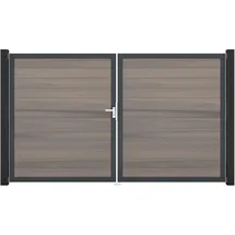 GROJA Gartentor 300 x 180 cm Grau/Orange