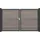 GROJA Gartentor 300 x 180 cm Grau/Orange