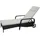 Mendler Carrara Sonnenliege 197 x 71 x 108 cm anthrazit/beige inkl. Rollen