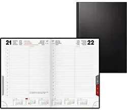 BRUNNEN Terminplaner Balacron 2027 Sonderformat 1 Tag pro Seite Schwarz Deutsch, Englisch, Französisch, Italienisch