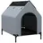 Costway 2 in 1 Hundehütte Hundeliege Outdoor, Grau x x cm)