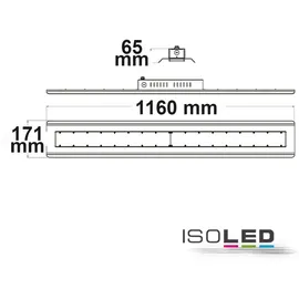 ISOLED LED Hallenleuchte Linear SK 240W, IP65, weiß, neutralweiß, 60°, 1-10V dimmbar