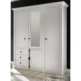 furn.design Drehtürenschrank Hooge 147 x 206 x 0 cm Weiß