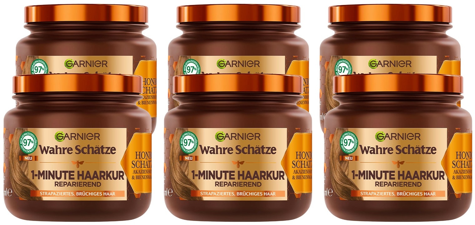 Garnier Wahre Schätze Haarkur Honig 340 ml, 6er Pack