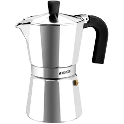 Monix M620009 Manuelle Kaffeemaschine Moka Kanne Aluminium