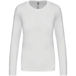 Kariban Damen T-Shirt langarm - white - M