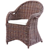 Korb Sessel BREST Natur Rattan braun Relaxsessel Fernsehsessel Wohnzimmer Indoor