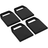 Wiltec Unterlegplatten Set für Stützblöcke 225 x 165 x 20 mm Schwarz