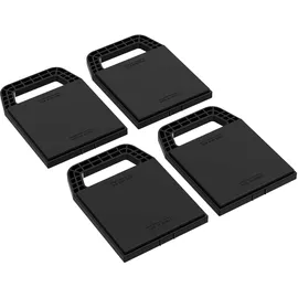 Wiltec Unterlegplatten Set für Stützblöcke 225 x 165 x 20 mm Schwarz