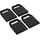 Wiltec Unterlegplatten Set für Stützblöcke 225 x 165 x 20 mm Schwarz
