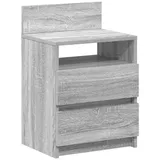 vidaXL Nachttisch mit 2 Schubladen Grau Sonoma 40x33x60 cm