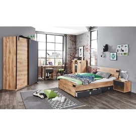 WIMEX Bett Liverpool 120 x 200 cm Holzoptik Braun Eiche