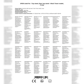 ich-zapfe Schanksäule, Modell Black Tower, 2-leitig