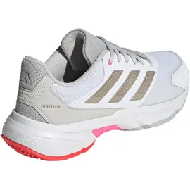 adidas Courtjam Control 3 Cloud White / Iron Metallic / Lucid Red 38