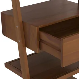 Mendler Teak-Leiterregal HWC-M86, Badschrank Badregal Badezimmer, hochwertiges B-Grade-Teak (Kernholz, 20-30 Jahre), 170x60x45cm