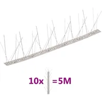 vidaXL Taubenabwehr Spikes-Set 5 m 10 St.