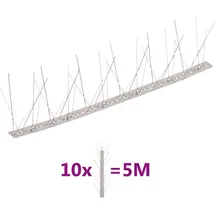 vidaXL Taubenabwehr Spikes-Set 5 m 10 St.