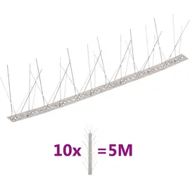 vidaXL Taubenabwehr Spikes-Set 5 m 10 St.