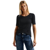 Cecil T-Shirt »Style NOS Lena mit klassischem Rundhalsausschnitt, Schwarz (Black 10001), S EU