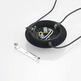 LUCANDE Serina 3-flg. 15 cm rund weiß aus Glas