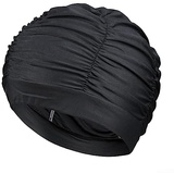 ZYWUOY Hochelastische Badekappe, schwarze Badekappe, Langhaarkappe, Wassersport, Turban, Hüte für Damen und Herren, für Sommer, Strand, Urlaub