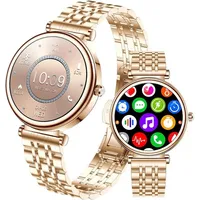 TAYSHILEY RT i109 Smartwatch (3,2 cm, android ios), Elegante Damen Smartwatch mit Telefonfunktion goldfarben