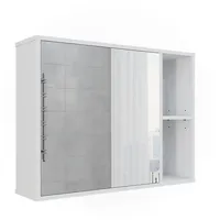 Vicco Badspiegelschrank Leano Weiß 80 x 60 cm