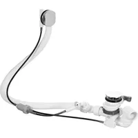 Duravit Ab-/Überlaufgarnitur Quadroval d= 5,2cm, mit Bodenzulauf, chrom