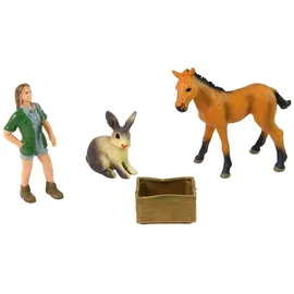 LeanToys Leichtes Pferd Figurenset Tiere 12 cm