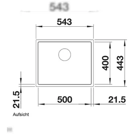 Blanco Subline 500-IF SteelFrame weiß + Excenterbetätigung + InFino