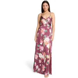Vera Mont Abendkleid V-Ausschnitt Dunkelrot/Pink 34