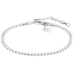 Armband ECHTZEIT "Schmuck Geschenk Edelstahl Armkette The Sleek One", silber (silberfarben), Armbänder, Damen, Edelstahl