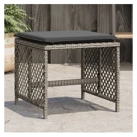 vidaXL Gartenhocker mit Kissen 41 x 41 x 36 cm grau 4 St.