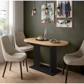 xonox.home Gustav 170 x 76 x 70 cm schwarz/Artisan Eiche Nachbildung