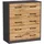 home collective Schuhschrank 74 x 85 x 35 cm mit 5 Schubladen graphit / grau