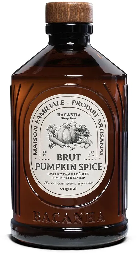 Bacanha Pumpkin Spice Sirup 400 ml - Französischer Kürbisgenuss in jeder Flasche