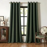 MIULEE Verdunklungsvorhänge Thermo Blickdicht Ösen 2er Set 140x260cm Grün