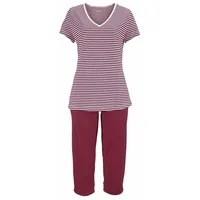 H.I.S. Capri-Pyjama Damen rot 36/38