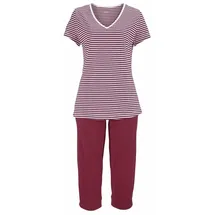H.I.S. Capri-Pyjama Damen rot 36/38
