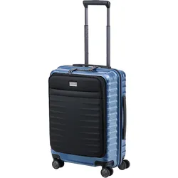 TITAN Reisekoffer  LITRON Kabinentrolley mit Vortasche 55 cm   4 Rollen 42 l - Blau