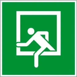 Eichner Rettungsschild Notausstieg PVC