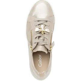 Gabor Damen Plateau-Sneaker Beige/Gold 40