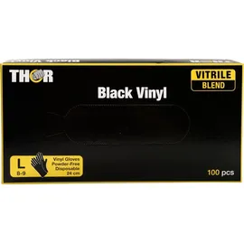 Abena Re-Seller GmbH Thor Black Vinyl, Vitrile Blend, puderfrei, M