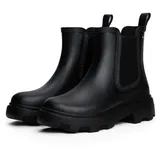 Tommy Hilfiger FLAG ANKLE RAINBOOT WARM LINING Chelseaboots, Blockabsatz, Rainboots, Stiefelette mit Flaggen-Stickerei schwarz 38 EU