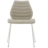 Kartell - Maui Soft Stuhl, Stahl verchromt / Noma beige