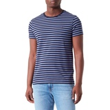 Tommy Hilfiger Herren T-Shirt Kurzarm Rundhalsausschnitt, Blau (Desert Sky/Faded Indigo), XXL